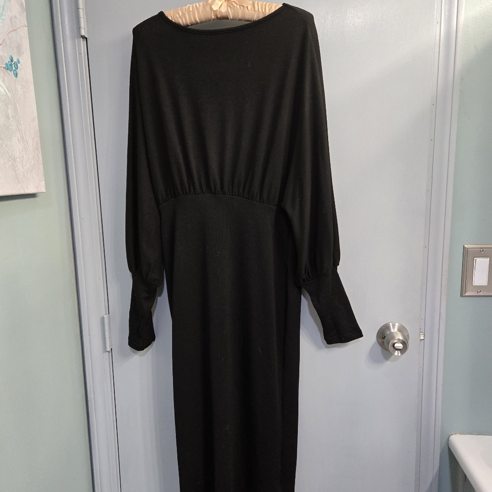 Source Unknown Classic Black Long Sleeve Dress